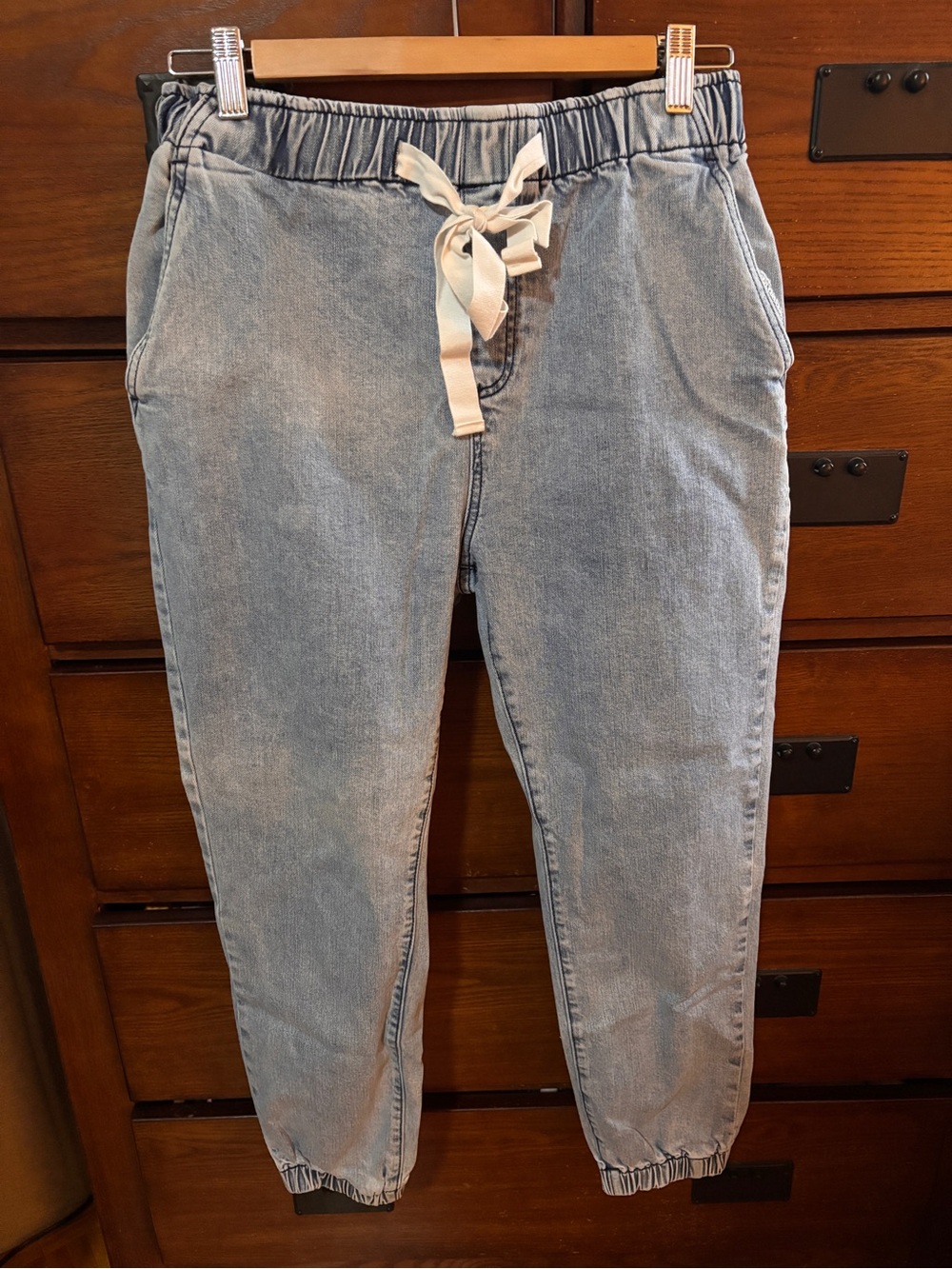 LÉGOE Heritage Maternity Denim Joggers Light Wash Size 1